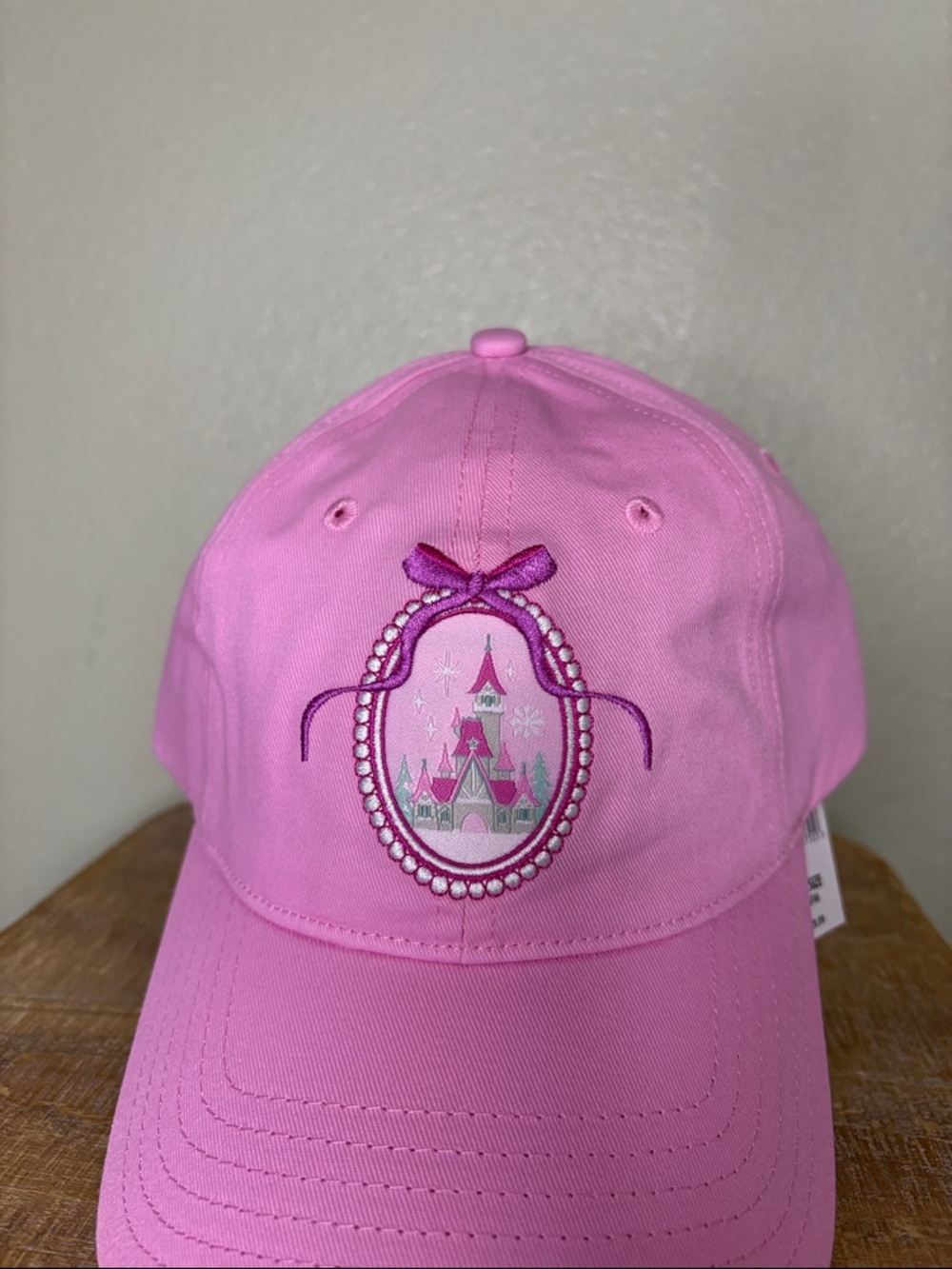 Disney Pink Castle Pearl-Trim Baseball Hat